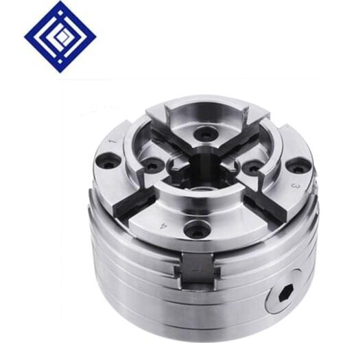 Round 4 Jaws Self-centering Chuck 4 inch Thread M33x3.5/1"-8 Woodworking CNC Machine