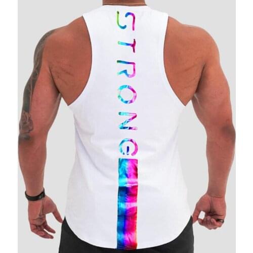 Summer New Style Sport Print Tank Tops Sleeveless Outdoor Breathable Quick-Drying Singlet Vest Undershirt Fashion Streetwear Top