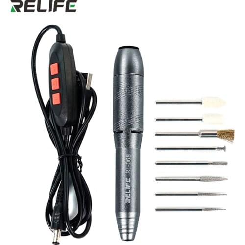 RL-068 Mini Polishing Pen 6-Speed Power Adjustment for Phone CPU Motherboard Repair Screen IC Polishing Grinding Removing Tool