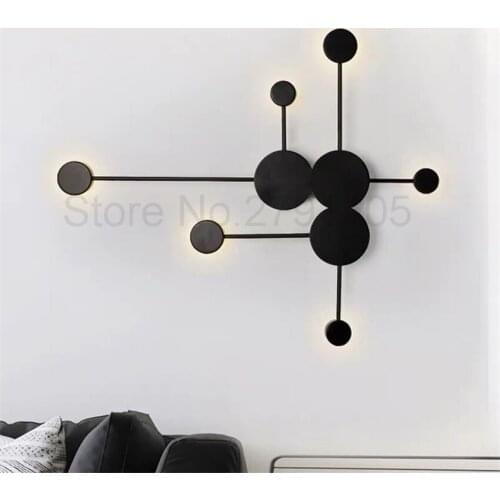 Black/White/Gold 3 StyleAisle Bedside Bedroom Led Wall lamp Stair Light,Simple DecorateLiving room Iron Wall Lights for Home