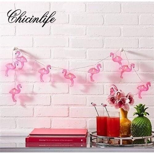 Chicinlife 10pcs/set Flamingo/Pineapple LED string Night light String Lamp DIY Unicorn Banner Wedding decoration Party Supplies