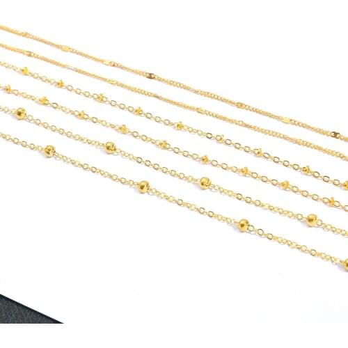 New Arrival 1/5m Exquisite O Shape Iron Chain Clip Double-C Chains Width 1.5/2mm for Men Women DIY Bracelet Necklace Jewelry