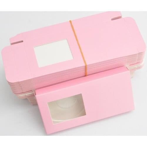 Wholesale New False Eyelash Packaging Paper Box Lash Boxes Packaging Custom Logo Faux Mink Eyelashes Makeup Tender Powder Case