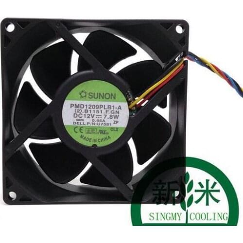 Original SUNON PMD1209PLB1-A DC 12V 7.8W 0.65A 9CM 9032 (4-line 5Pin) Server Cooling Fan