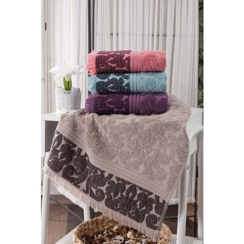 50x80cm 4 PCS Damask Pattern Hand And Face Towel