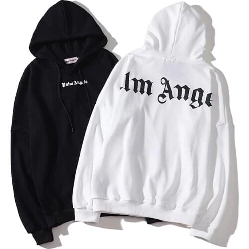 Palm Angels 21SS lettres Logo Unisex Cotton Casual Hoodie, Mens and Womens Fashion, Streetwear, Boyfriend Gift, Loose Hoodie