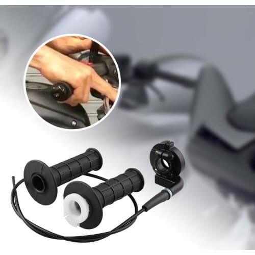 1 Pair Professional 30mm Replacement Throttle Accelerator Handlebars Hand Grip with Twist Cable for Motorcycle Motorcycle Parts