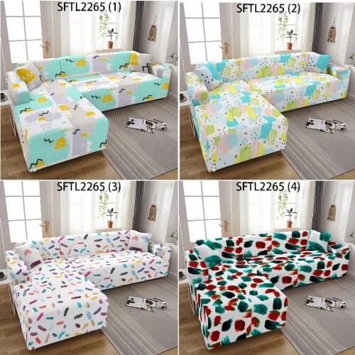 Color printing Covers for armchairs Elastic sofa cover Cushion cover sofa covers for living room Puff seat 3-seater couch cover