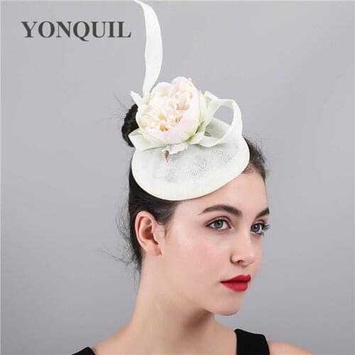 Gorgeous Women Chic Headpiece Wedding Headpiece Mesh Fascinators Hats Elegant Ladies Bride Flower Hair Accessories Fedora Caps