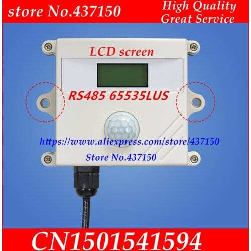RS485 MODBUS 65535 LUS High precision illuminance sensor light sensor with LCD display