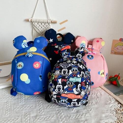 Disney Mickey Minnie Mouse Backpack Children Shoulder Bag Cartoons Cute Toddler Kindergarten Boy Girl Kids Kawaii Tiny Backpack