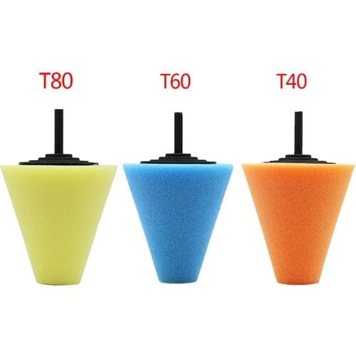 Wheel Bosses Polishing Machine Wheel Hubs Polishing Disk Steel Ring Polisher Cloths & Brushes Cone-shape Polishing Sponges Car T