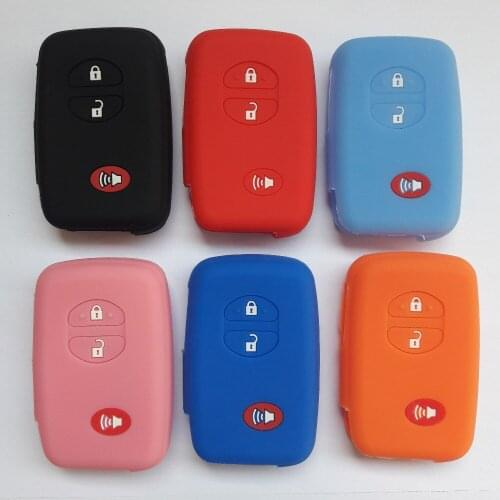 Silicon Protect Car Key Case For Toyota Prius Venza 4Runner Camry Land Cruiser 3 Button FOB Shell Holder