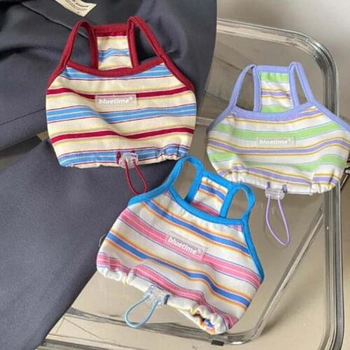 Sports sweet cool style pet clothes thin summer striped sling small dog Teddy Schnauzer vest clothes