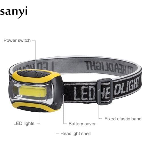 Waterproof COB LED Flashlight Headlight 4 Modes Headlamp Outdoor Head Light Lamp Fishing Camping Hiking Cycling Hunting
