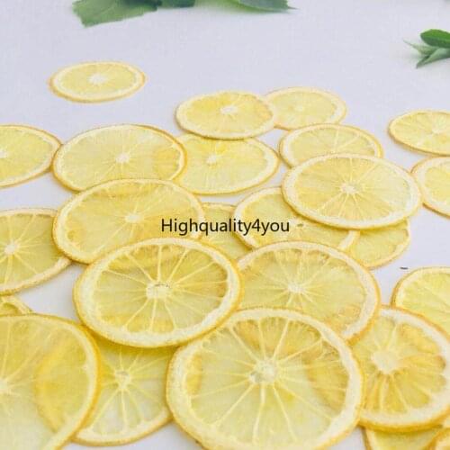 10pcs Dried Pressed 3-5cm Yellow Lemon Slices Plant Herbarium For Jewelry Photo Frame Phone Case Bookmark Postcard Making DIY