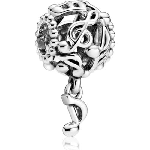 Music & note bead jewelry fit pandora bracelet & bangle necklace accessories pendant charm diy gift
