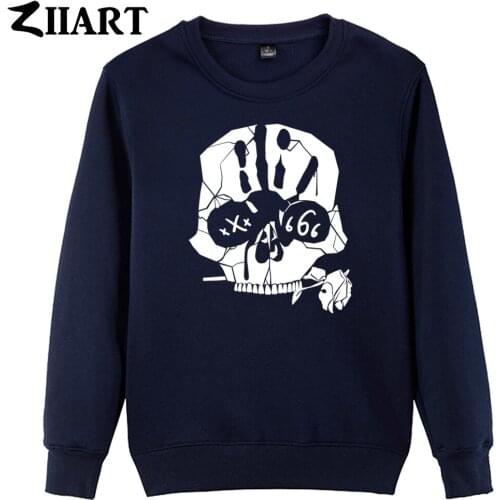Girl Woman Women Sweatshirt Teenager Zombie Skull Head Devil 666 XXX Rose Bloody Hand Printing Original Pullover Fleece ZIIART