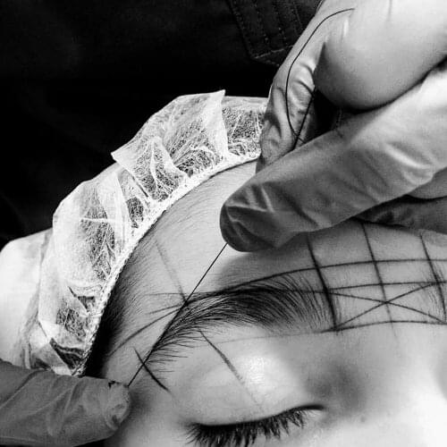 10m Tattoo Thread Eyebrow Marker Thread Tattoo Brows Point Pre Inked Brow Tattoo Pre-Inked Mapping String Eyebrow Thread Makeup