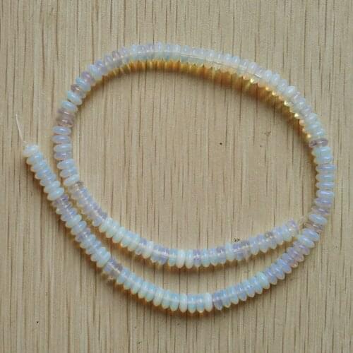 2016 Fashion high quality opal stone Abacus charms beads for jewelry making bracelets 3x6mm wholesale 125pcs/lot free shipping