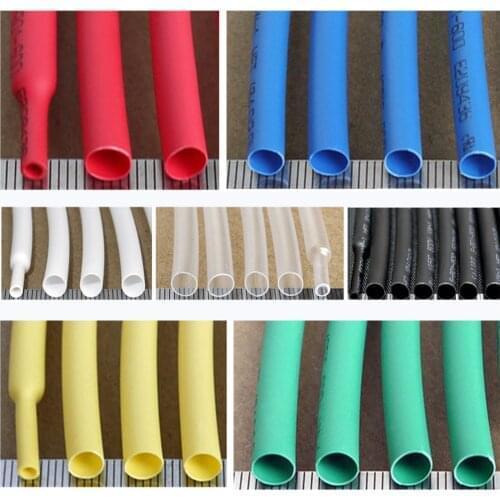 6mm Polyolefin 2:1 Heat Shrink Tubing ROHS UL Black/Red/Yellow/Green/Blue/White/Clear