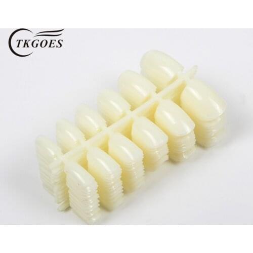 600pcs/pack Nail Tips Full Cover Natural Acrylic Decoration Short False Nail Art Tips for UV Gel Polish Nail Care Tools