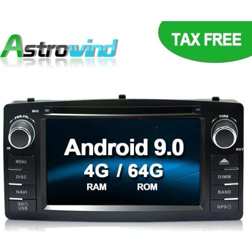 64G ROM No Tax Android 9.0 Car GPS Navigation System DVD Player Radio Stereo Media For BYD F3 For Toyota Corolla E120 DVR DAB