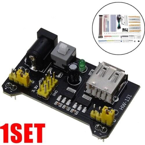 Electronics Component Basic Starter Kit With Cable Resistor Capacitor LED Potentiometer 830 Tie-points Breadboard
