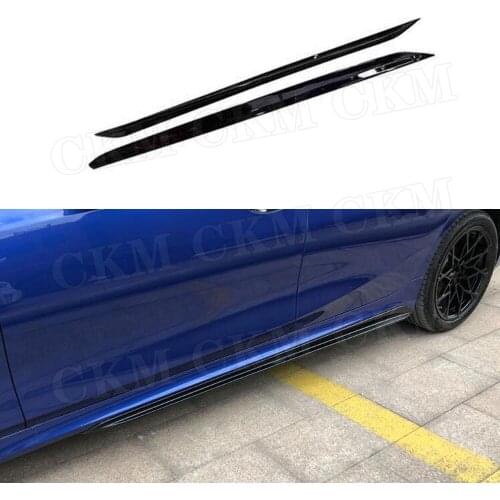 Carbon Fiber / ABS / FRP Side Skirts For BMW 3 Series G20 Sedan 2019 2020 MP Style Door Bumer Lip Aprons Covers
