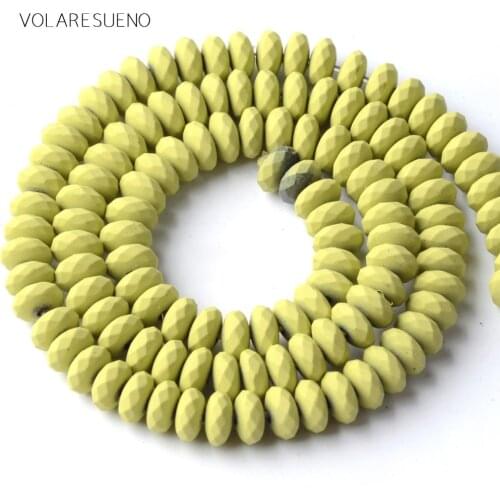 Natural Olive Green Hematite Stone Rubber Rondelle Beads For Jewelry Making 6mm Space Loose Beads Diy Bracelet Wholesale 15"