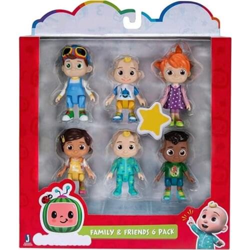6pcs/set Hot Cocomelon Action figure Toys Super Baby Family & Friends PVC Model Doll Education Toys Children Birthday Gifts