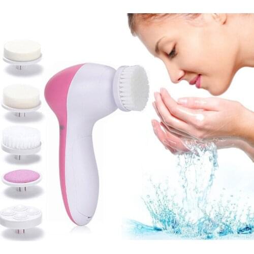 5 in 1 Electric Face Cleansing Brush Wash Face Machine Facial Pore Deep Clean Face Washing Brush Belleza Beauty Skin Care Tool