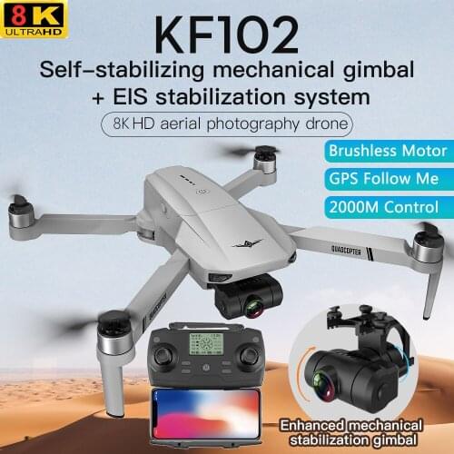 GPS Smart Follow Brushless RC Drone 8K Dual Camera 2-Axis Gimbal 2000M Flight Gesture Shooting 25Mins Duration RC Quadcopter Toy