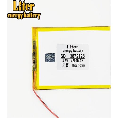 3.7V,4200mAH,3872128 polymer lithium battery for 3.7V 3872128 PLUG 8 inch 9inch,mp4,mp5,dvd,polymer rechargeable battery