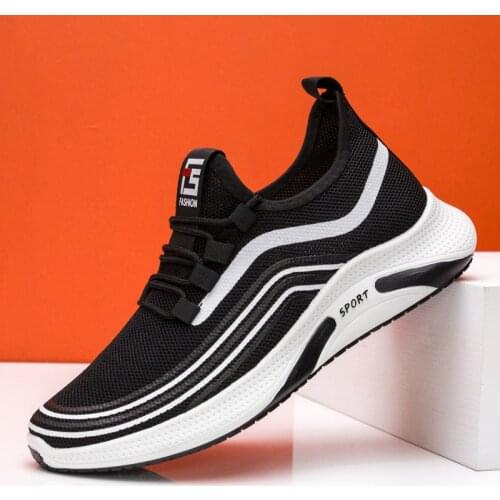 Mens shoes casual shoes sneakers mens running shoes trendy shoes breathable flying woven sports shoes 2021 new spring