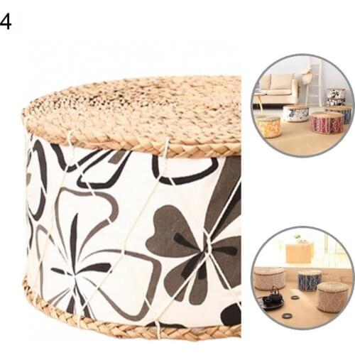 Soft Useful Straw Weave Handmade Pillow Cushion Multi-purpose Chair Seat Mat Exquisite Workmanship for Tatami