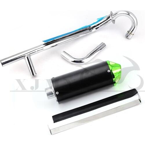 Motorcycle double Exhaust Muffler Tip Pipe 28mm for 125 150 160cc Dirt Pit Bike ATV black white Kayo BSE