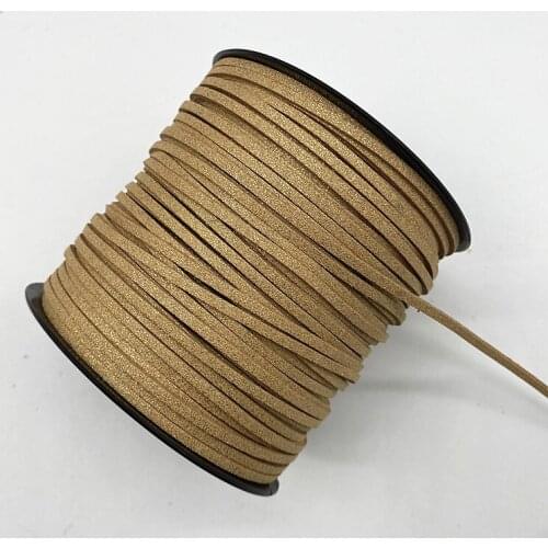 New 5yards 3mm Flat Faux Suede Braided Leather Lace Cord Korean Velvet Leather Handmade Thread String Rope for Jewelry Making#03