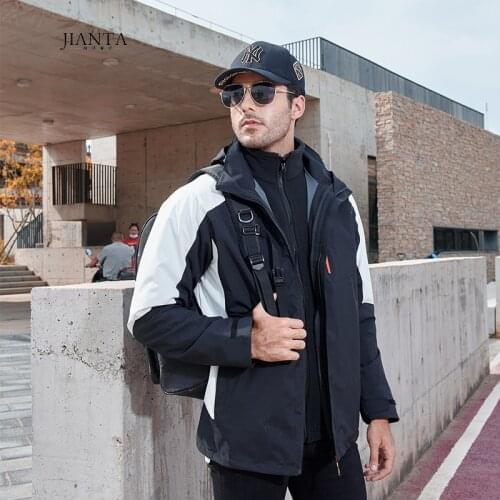 New Outdoor Mens Assault Jacket Three in One Two-Piece Set Womens Thickened Liner Windproof Waterproof Snowboarding Jacket