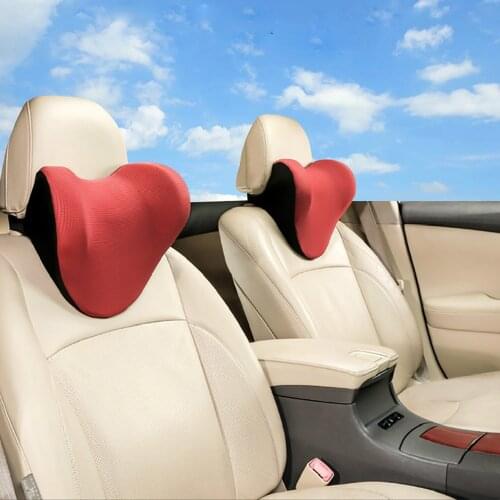 Car Seat Headrest Neck Pillow Neck Support Pillow For Car Memory Foam Ice Silk Car Pillow Universal Car Interior Accessories