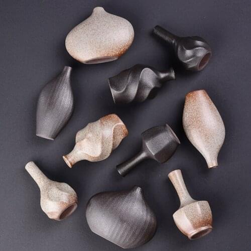 Retro Creative Coarse Ceramic Vase mini vase porcelain crafts table top vase wedding home decoration accessories