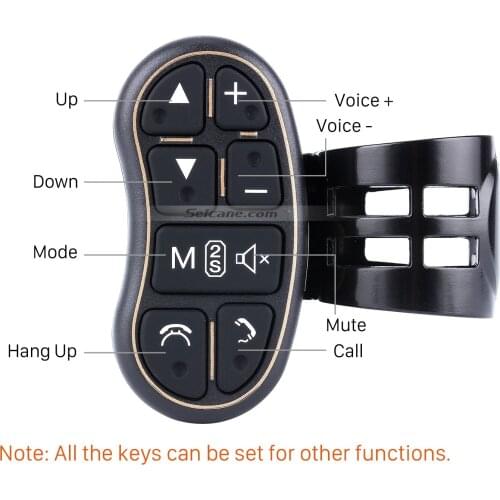 Seicane Car steering wheel buttons Automotive steering wheel controller Key Wireless remote control for Car DVD Player Radio GPS