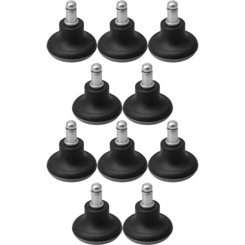 Hot Sale 10Pcs Bell Glides Replacement Office Chair or Stool Swivel Caster Wheels to Fixed Stationary Castors with Soft Rubber B