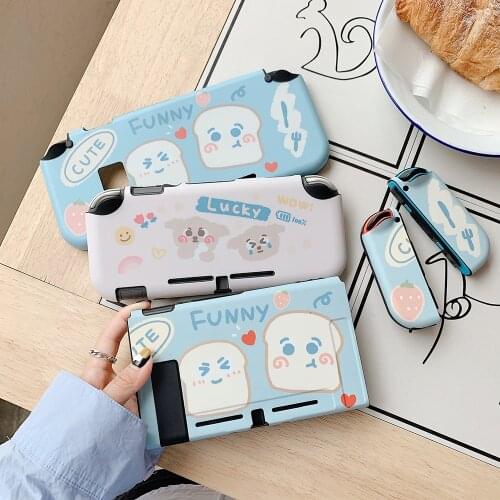 Funny Breakfast Toast Cute Bear Switch Game Console Protective Cover For Nintendo Switch And Lite Case