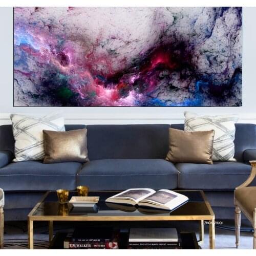 Modern Black Purpl Cloud Abstract Oil Painting Think Independe Wall Picture For Living Room Canvas Modern Art Poster And Prints