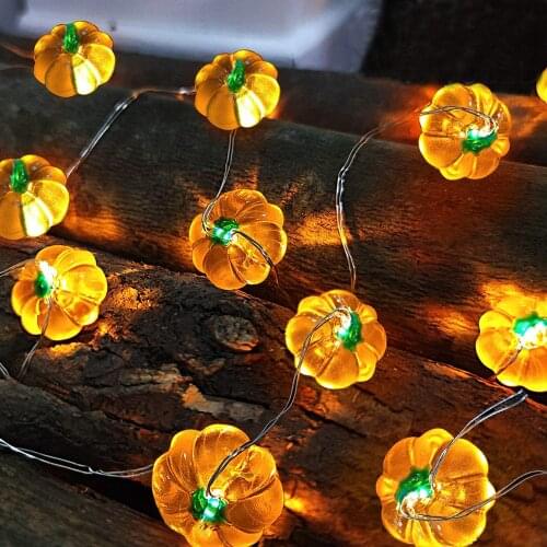Remote control LED Halloween Pumpkin String Lights 3M 30leds Pumpkin Lantern Lights for Thanksgiving Party Home Garden Decor