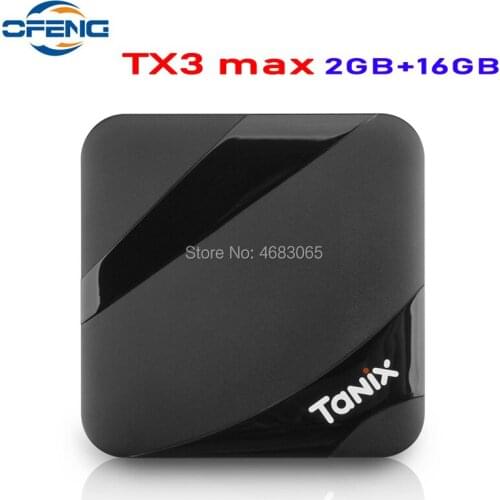 Tanix TX3 MAX Smart TV BOX Android 7.1 2GB RAM 16GB ROM BT4.1 Amlogic S905W Quad Core H.265 4K 2.4GHz WiFi TV Player