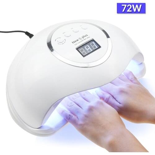 UV Lamp 72W New5 PRO LED Nail Lamp For Manicure Two Hand Lamp 36 Pcs Led Beads Nail Dryer For Curing Nail Gel Nail File Tools