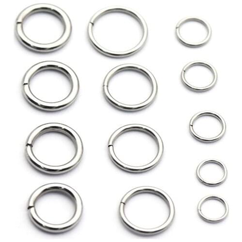 Stainless Steel Closed Ring Flat Ring Diameter 0.3-1.0mm Single Jump Ring DIY Ornament Accessories jewlery making supplies