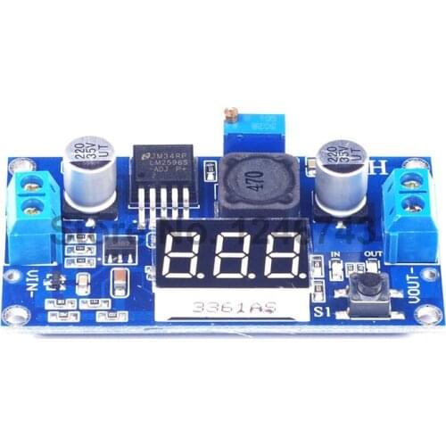 1PCS Cheap LM2596 DC 4.0~40 to 1.3-37V Adjustable Step-Down Power Module